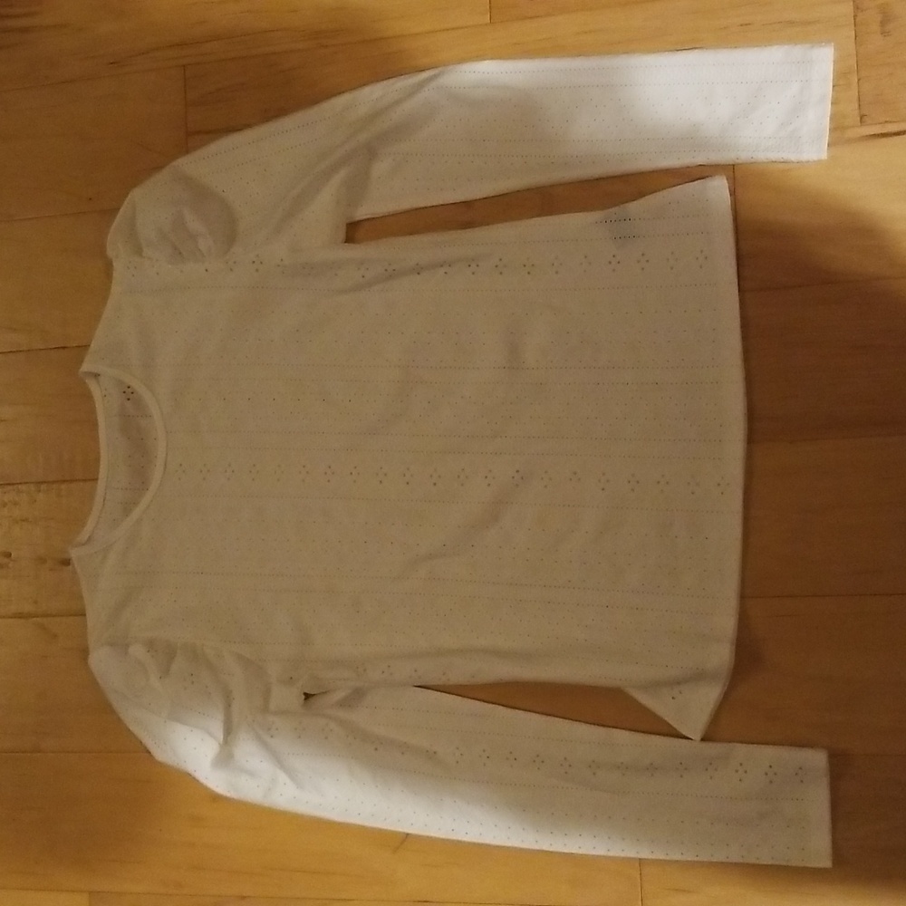White long sleeve top